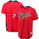 Customized World Scarlet 2018 MLB All Star Futures Game On Field Team Jersey